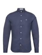 GANT Slim Poplin Shirt Marinblå