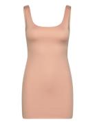 Mango Seamless Dress With Straps Beige