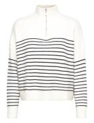 Mango Striped Sweater With Zip Vit