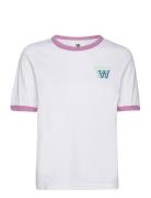 Double A By Wood Wood Fia Stacked Logo T-Shirt Vit