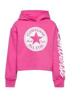 Converse Converse Signature Cropped Hoodie Rosa