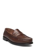 Mango Aged-Leather Loafers Brun