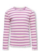 Kids Only Kogevig L/S Rib Top Jrs Rosa