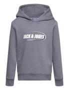 Jack & J S Jcoray Branding Sweat Hood Fst Jnr Grå