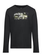 Jack & J S Jcooutdoor Logo Tee Aw24 Ls Crew N Mni Svart