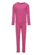 Kids Only Kogmunte Loungewear L/S Pant Set Jrs Rosa