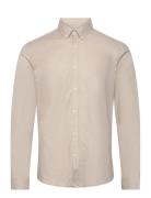 Lindbergh Oxford Superflex Shirt L/S Beige