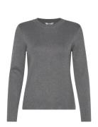 Object Objester Sli L/S Knit Pullover Noos Grå