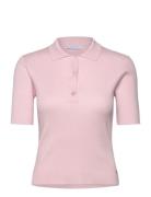 Coster Copenhagen Tight Knit Polo Rosa