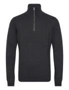 Lindbergh 100% Recycle Knit Half Zip Grå