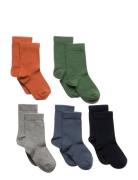 Lindex Sock 5 P Sb Plain Multi/patterned