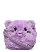 Lindex Bag Furry Animal Face Lila