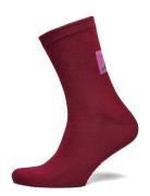 Bobo Choses Abstract Cat Smile Short Socks Burgundy