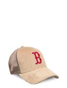 New Era Mlb Cord Trucker Bosred Beige