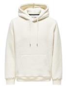 ONLY & SONS Onsemilio Reg Teddy Hoodie Sweat Vd Vit