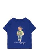 Ralph Lauren Kids Polo Bear Cotton Jersey Tee Blå