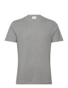 Mango Slim-Fit Cotton V-Neck T-Shirt Grå