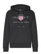 GANT Archive Shield Hoodie Svart