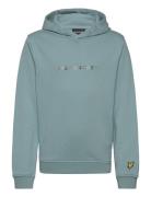 Lyle & Scott Multi Coloured Embroidery Hoodie Blå