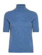 Davida Cashmere Turtleneck T-Shirt Blå