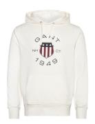 GANT Print Sweat Hoodie Vit