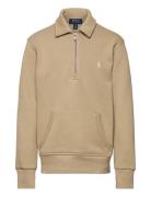 Ralph Lauren Kids Fleece Quarter-Zip Pullover Khaki Green