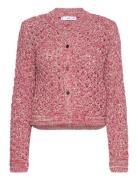 Mango Lurex Openwork Cardigan Rosa