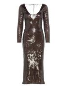 Bardot Verona Sequin Maxi Dress Brun