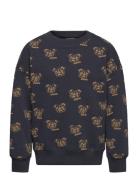 Minymo Sweatshirt Ls Aop Svart