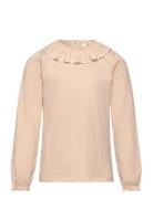 En Fant T-Shirt Ls Collar Beige