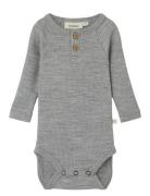 Lil'Atelier Nbmfable Ls Wool Body Lil Grå