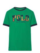 Ralph Lauren Kids Corduroy-Logo Cotton Jersey Tee Grön