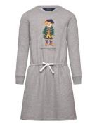 Ralph Lauren Kids Polo Bear Fleece Dress Grå