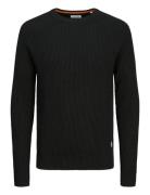 Jack & J S Jjpannel Knit Crew Neck Aw24 Svart