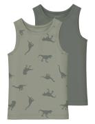 Name It Nmmtank Top 2P Agave Green Dino Noos Grön