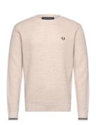 Fred Perry Waffle Stitch Jumper Beige