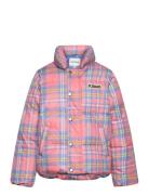 Mini Rodini Check Aop City Puffer Jacket Rosa