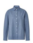 Lexington Clothing Edith Cotton Flannel Shirt Blå