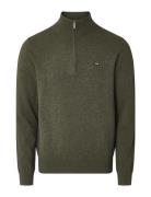 Lexington Clothing Clay Cotton Half-Zip Sweater Grön