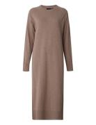 Lexington Clothing Ivana Cotton/Cashmere Blend Knitted Dress Brun