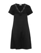 Damella Of Sweden Nightdress Short Sleeve Svart