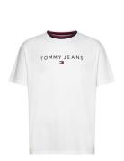 Tommy Jeans Tjm Reg Linear Ringer Tee Vit