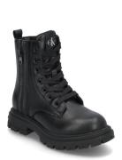 Calvin Klein Calvin Klein Jeans Lace-Up Combat Boots Svart