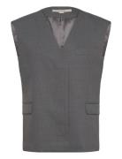 REMAIN Birger Christensen Boxy Waistcoat Grå