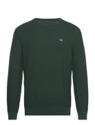 GANT Cotton Textured C-Neck Grön