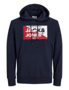 Jack & J S Jjnolan Sweat Hood Marinblå