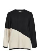 Object Objesterblock L/S Knit Pullover 129 Svart