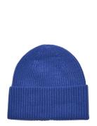 Davida Cashmere Fold Rib Cap Blå