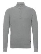 Blend Bhcodford Halfzip Knit Noos Grå