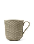 Lyngby Porcelæn Rhombe Earth Mug With Handle 39 Cl Clay Beige